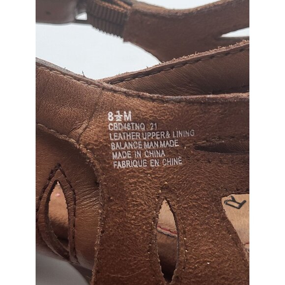 ROCKPORT Women's SZ 8.5 Brynn Brown Leather T-Strap Mary Jane comfort sandal - Picture 3 of 8